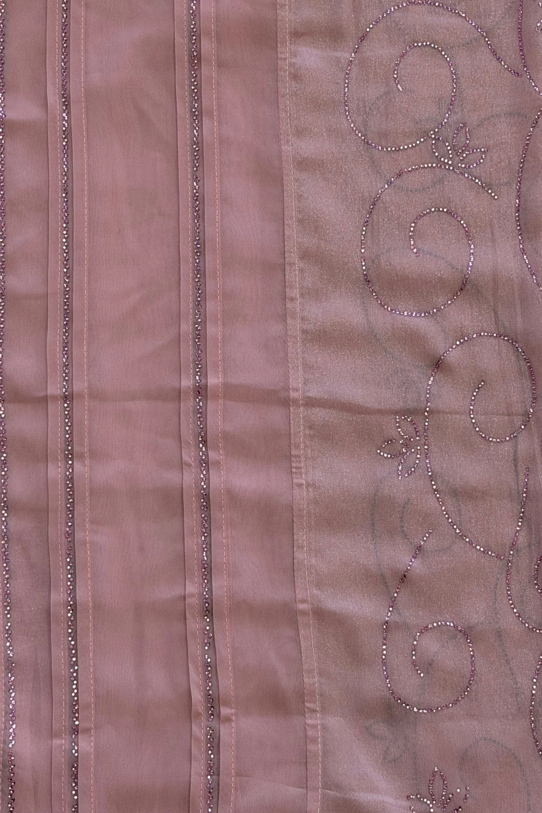 Kashkha Shimmering Swirls Diamante Long Chiffon Hijab - Image 2