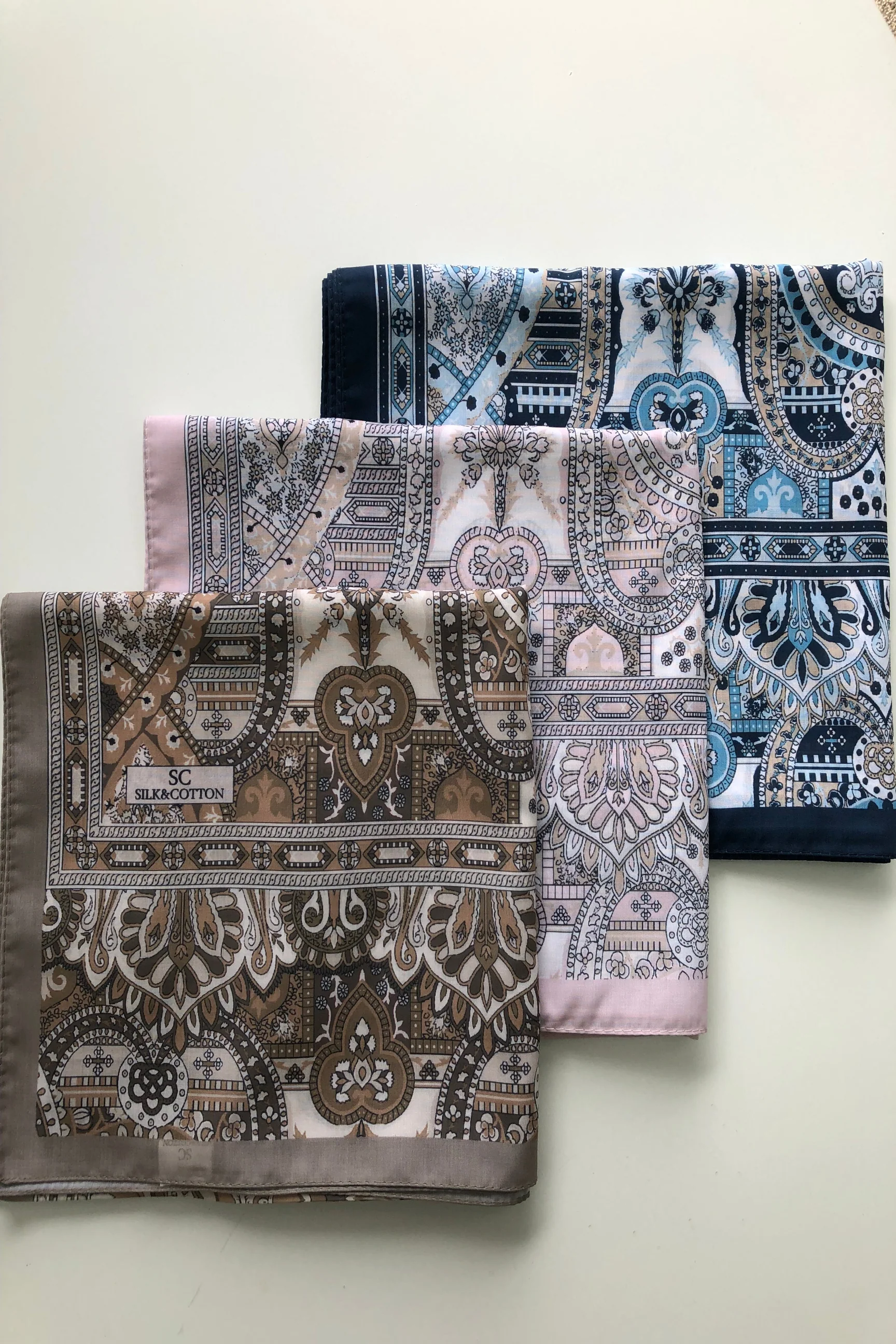 Premium Karaca Floral Tile work Print Long Hijab - Image 2
