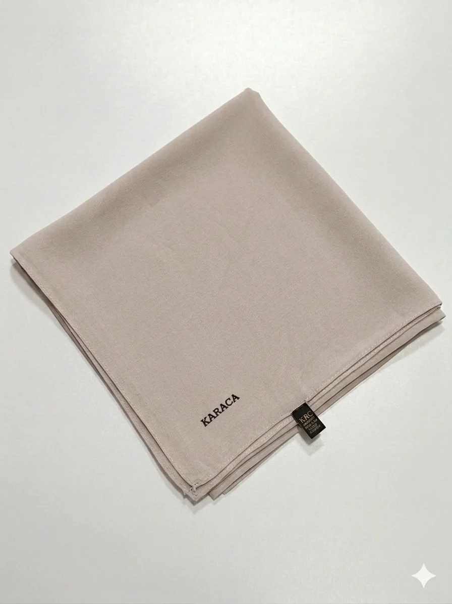 Premium Karaca 120cm Square Luxury Chiffon Plain Hijab - Image 42