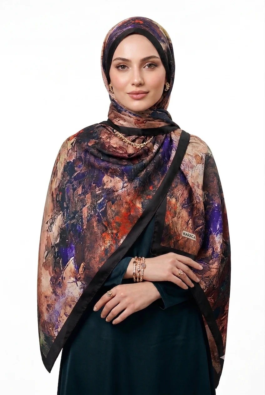 Premium Karaca Palette Luxe Satin Long Hijab - Image 4