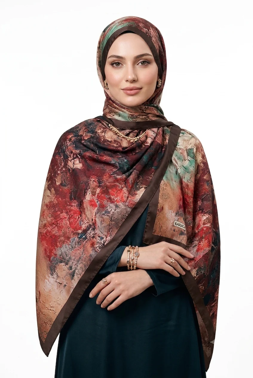 Premium Karaca Palette Luxe Satin Long Hijab - Image 7