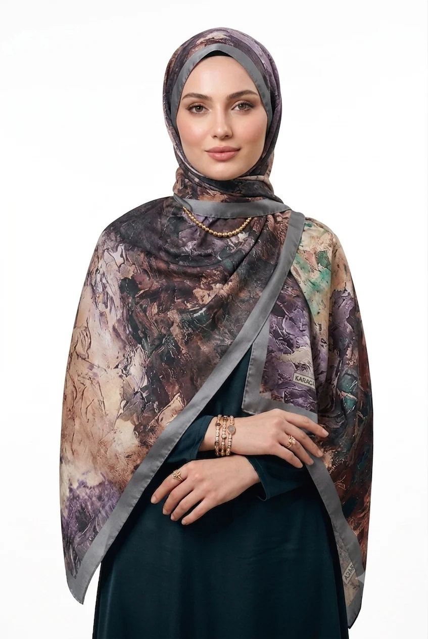 Premium Karaca Palette Luxe Satin Long Hijab - Image 9