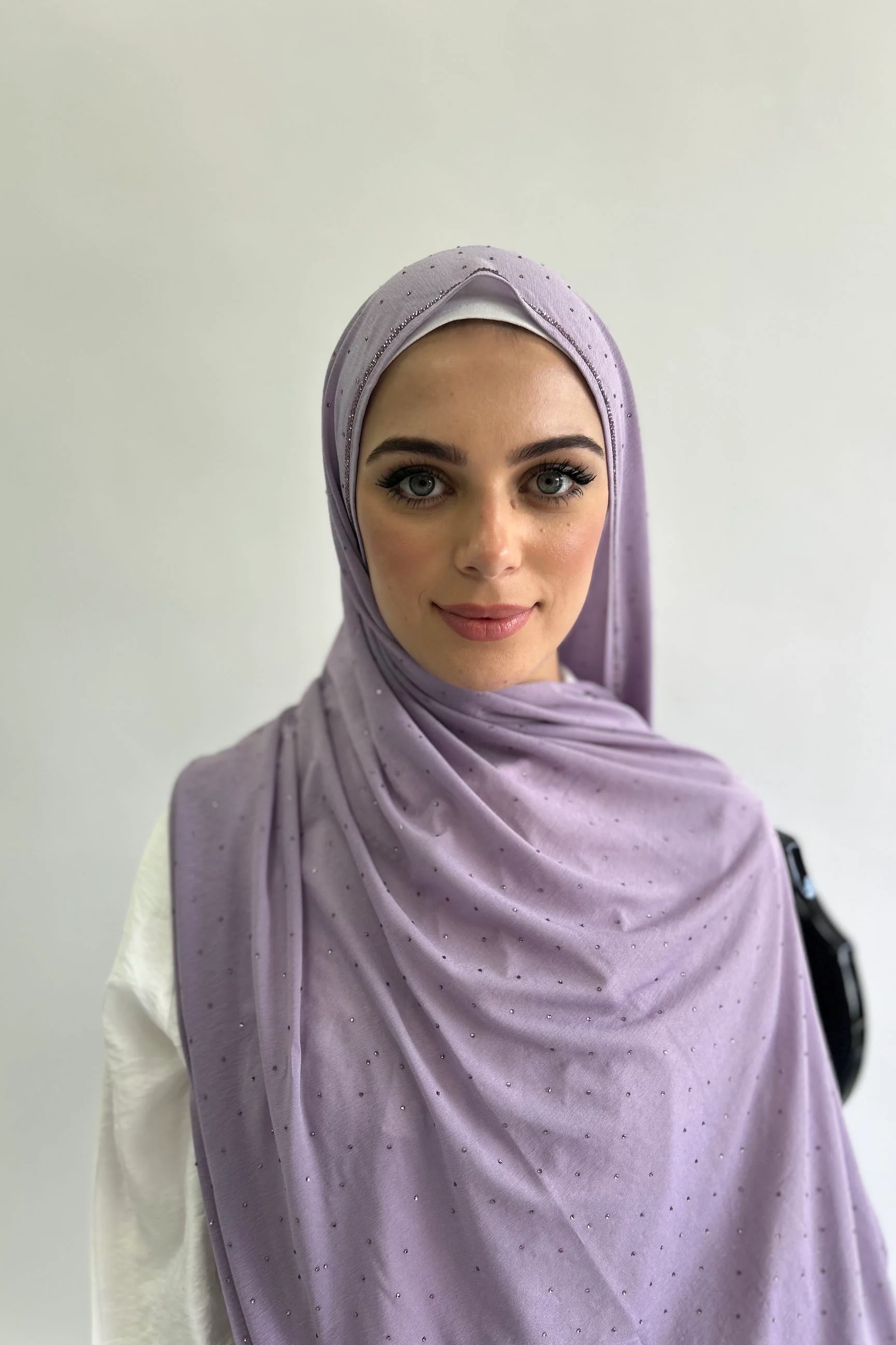 Sharif Spotted Diamante Cashmere Feel Hijab - Image 3