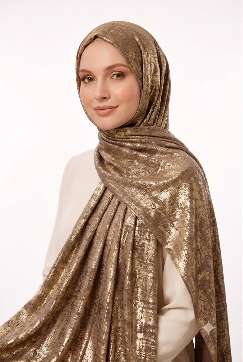 Viscose Silk Shimmer Long Hijab - Image 5