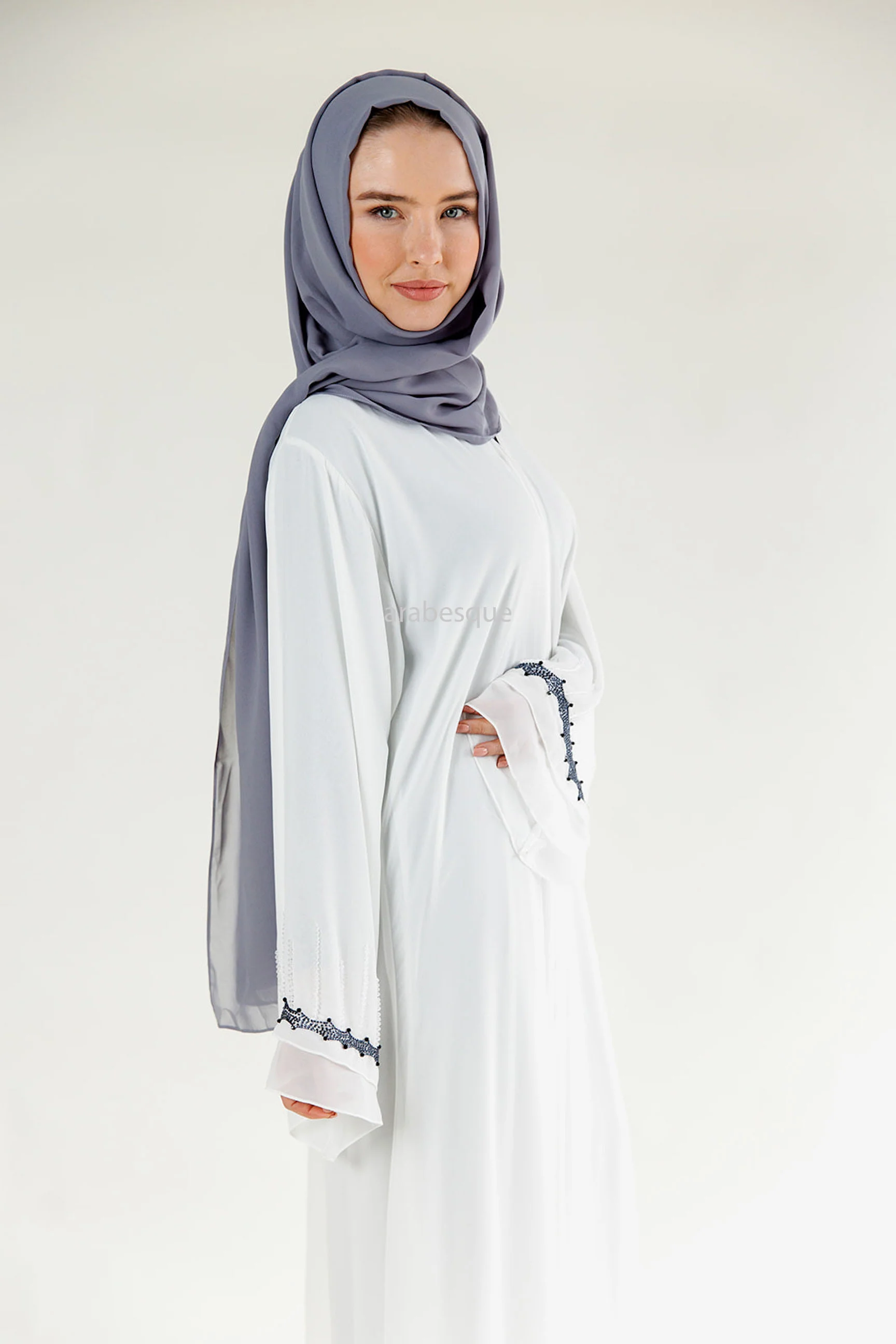 Woujdan White Abaya - Image 5